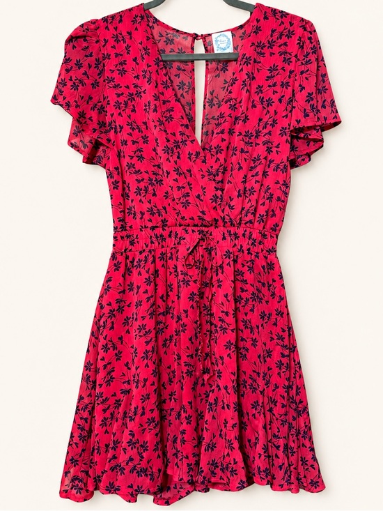 Blue Rain Dresses & Skirts - Blue Rain Pink Floral Flutter Sleeve Dress | Size M